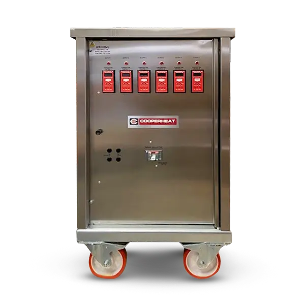 70kVA Heat Treatment Module by Cooperheat, with a unique "Advantage 3" temperature programmer/controllers which ensure the required temperature uniformity within each control zone